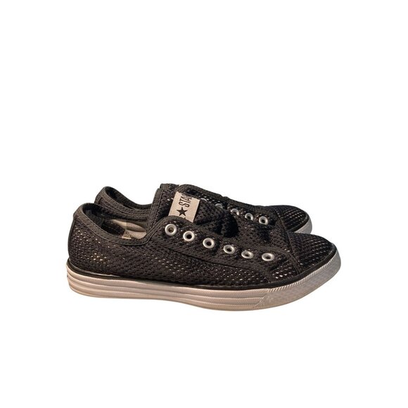 Converse All Star Unisex size Women 8 Men 6 Black Slip-On Mesh Sneakers  Shoes - Picture 5 of 8